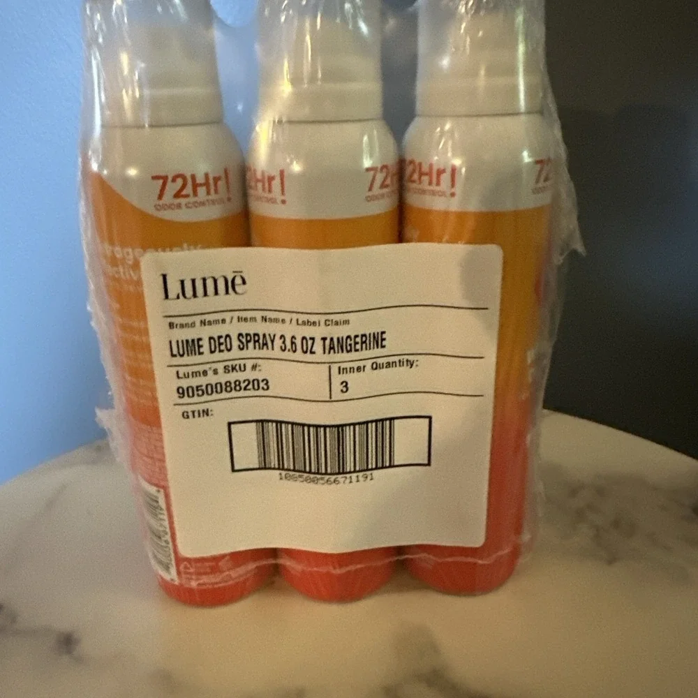 Lume Whole‎ Body Deodorant Invisible Spray Clean Tangerine Aluminum-Free 3.6 oz